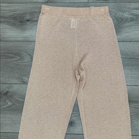 L Space Glisten High Rise Sheer Flare Pants Champagne Pink Gold Size XS‎ - Picture 4 of 13
